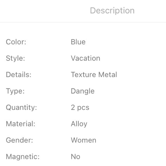 Bohemian Drop Earrings Turquoise Metal - Picture 4 of 5